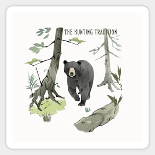 The Hunting Tradition - Bear with no shadows Magnet